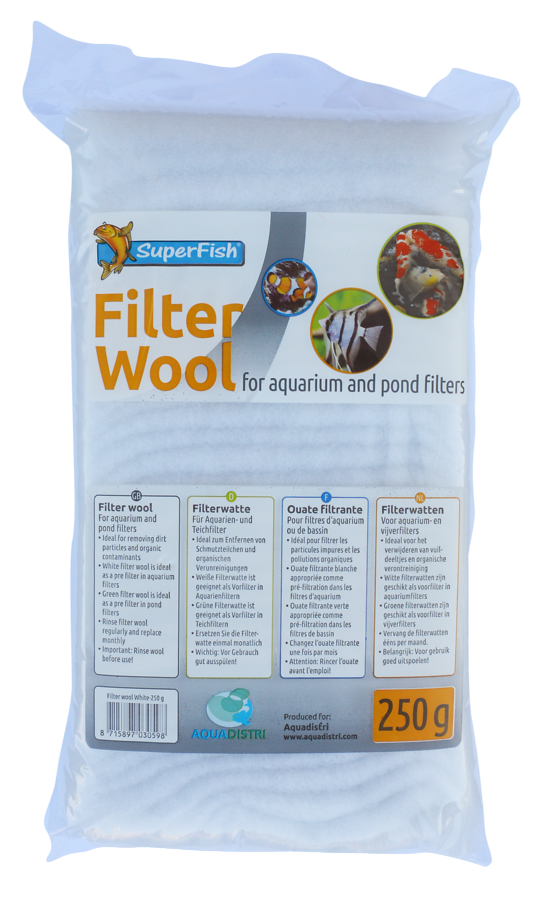 Filterwatten 250 gram wit (fijn)