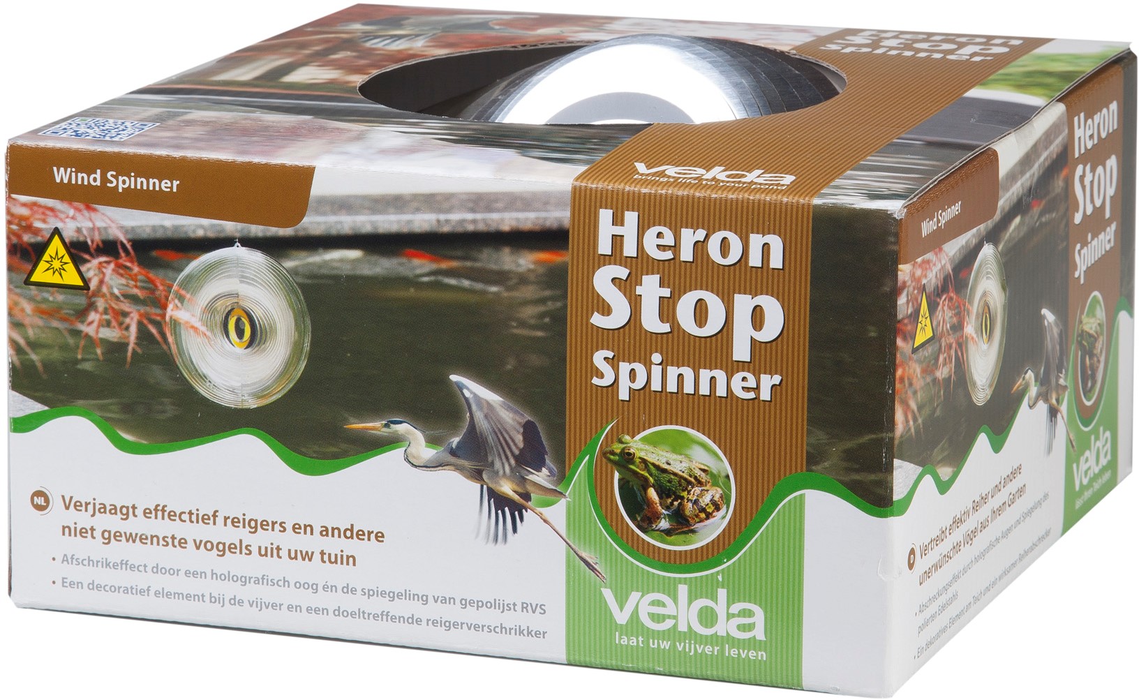 Heron Stop Spinner Velda - Spauracchio Per Laghetto, Motivo Occhio Di Rapace, Diametro 15cm