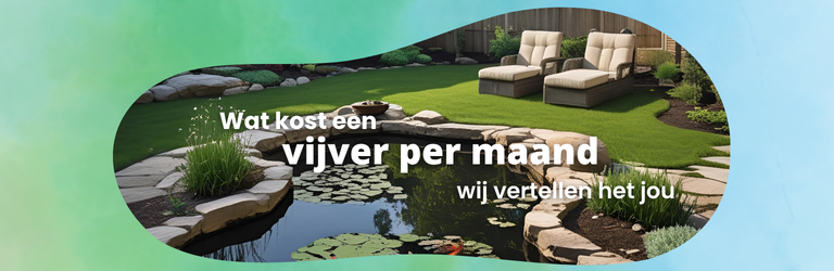 Wat kost een vijver per maand?