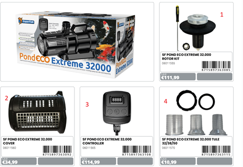Superfish Onderdelen Pond Eco Extreme