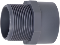 PVC Puntstuk met buitendraad - 40 mm x 1,25 inch