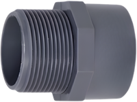 PVC Puntstuk met buitendraad - 50 mm x 1,5 inch